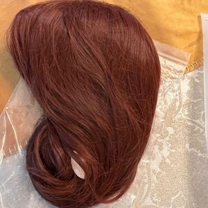 NEW Asifen 20" Long Wine Red Synthetic Hair Wig w/ Weaving Cap